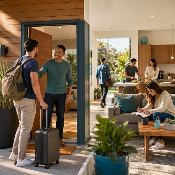 Person transitioning to a sober living home after rehab in Los Angeles